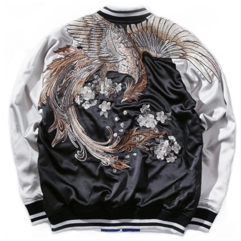 Phoenix & Floral Embroidered Jacket
